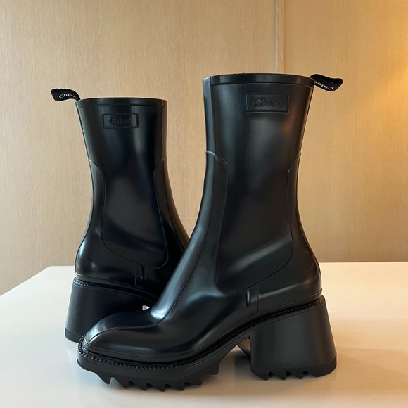 Chloé - Black Betty Rain Boots - 8 US - Picture 6 of 7